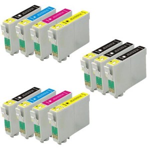 11 Multipack Epson T0601-4 BK/C/M/Y High Quality Remanufactured Ink Cartridges. Includes 5 Black, 2 Cyan, 2 Magenta, 2 Yellow
