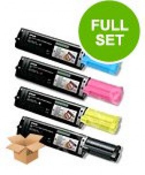 4 Multipack Epson S050187-90 BK/C/M/Y High Quality Remanufactured Laser Toners. Includes 1 Black, 1 Cyan, 1 Magenta, 1 Yellow