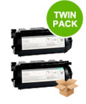 2 Multipack Lexmark 12A7465 High Quality Remanufactured Laser Toners. Includes 2 Black