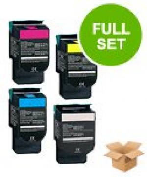4 Multipack Lexmark C540H2KG-YG BK/C/M/Y High Quality Remanufactured Laser Toners. Includes 1 Black, 1 Cyan, 1 Magenta, 1 Yellow